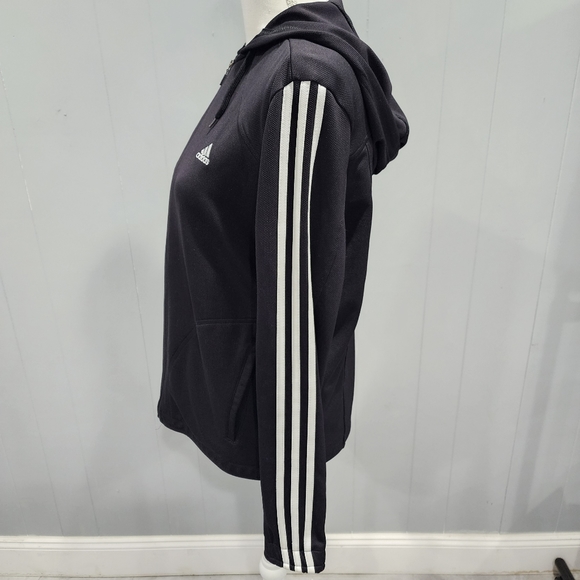 Adidas Womens M Black Full Zip Hoodie - Picture 2 of 4
